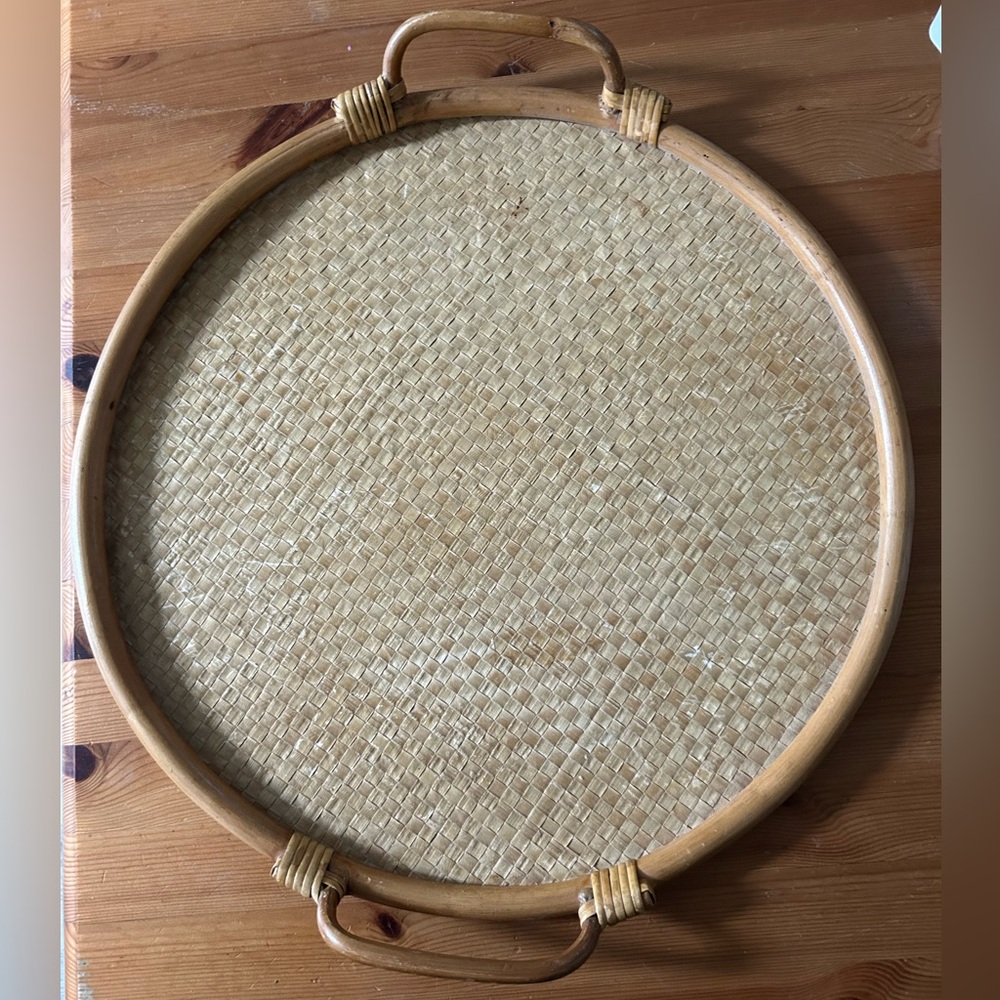 Rattan Bamboo Serving Tray